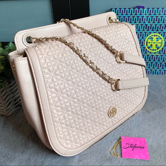 Tory Burch Bryant Pink Quilted Chain Flap Bag - Picture 2 of 16